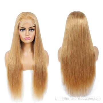 Shmily Cheap 30# Brazilian Virgin Hair Lace Frontal Wig 100% Human Wigs With Baby Hairs For Black Women